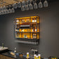 Metal Wine Rack Modern Style Wall Mounted Wine Holder Rack with Shelf