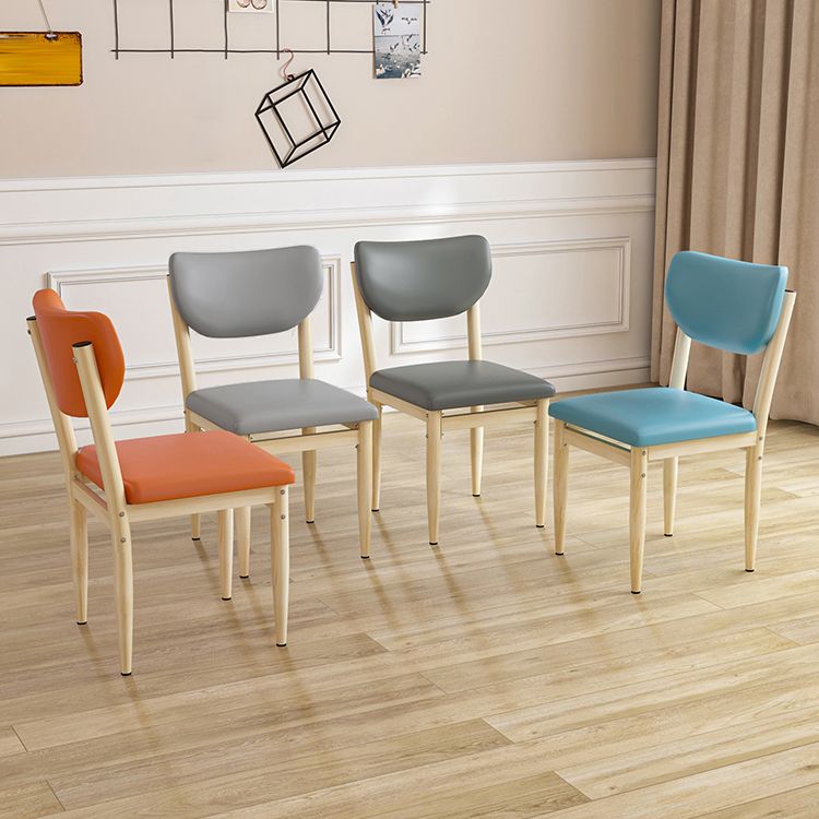 Scandinavian Home Side Chair Upholstered Open Back Metal Single Dining Chair Clearhalo ' kitchen&dining_furn' 'Dining Chairs' 'Dining Tables & Seating' 'dining_chair' 'furn' 'furn_dining_chair' 'Furniture' 'furniture_dining_chair' 'Kitchen & Dining Furniture' 'kitchen' 1200x1200_59c5e523-29fa-4de5-ac83-d87e517dab5e