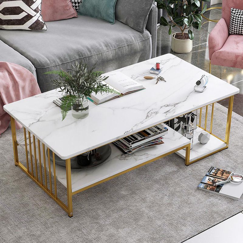 Rectangular Storage Coffee Table Contemporary Frame Cocktail Table for Home Clearhalo 'Coffee & Accent Tables' 'Coffee Tables' 'coffee_tables' 'furn' 'furn_coffee_tables' 'Furniture' 'furniture_coffee_tables' 'Living Room Furniture' 1200x1200_59c7c61e-8e7b-4e48-a752-6b0ca71c978a