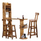 Brown Pine Wood Bistro Table with Wine Holder Pub Table for Home Clearhalo 'Bar Furniture' 'Bar Tables' 'bar_tables' 'furn' 'furn_bar_tables' 'Furniture' 'Kitchen & Dining Furniture' 1200x1200_59c8b6f1-688a-496d-ba8b-67bbf3628691