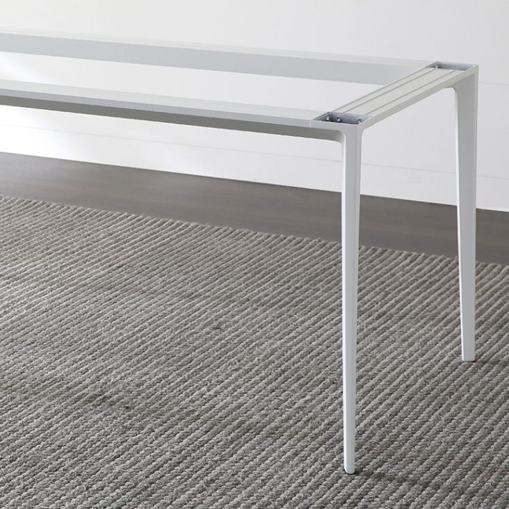 Industrial Sintered Stone Table 4 Legs Base Rectangle Table for Home Clearhalo ' dining_table' 'Dining Tables & Seating' 'Dining Tables' 'Furniture' 'furniture_dining_table' 'Kitchen & Dining Furniture' 'kitchen&dining_furn' 'kitchen' 'kitchen_dining_table' 1200x1200_59cd3953-ed61-458f-9510-c61c4c9b2aa9