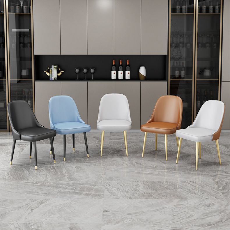 Scandinavian Arm Solid Back Dining Side Chair Leather Dining Side Chair Clearhalo ' kitchen&dining_furn' 'Dining Chairs' 'Dining Tables & Seating' 'dining_chair' 'furn' 'furn_dining_chair' 'Furniture' 'furniture_dining_chair' 'Kitchen & Dining Furniture' 'kitchen' 1200x1200_59d04c30-81f1-4974-8542-f1dbd0072e5f