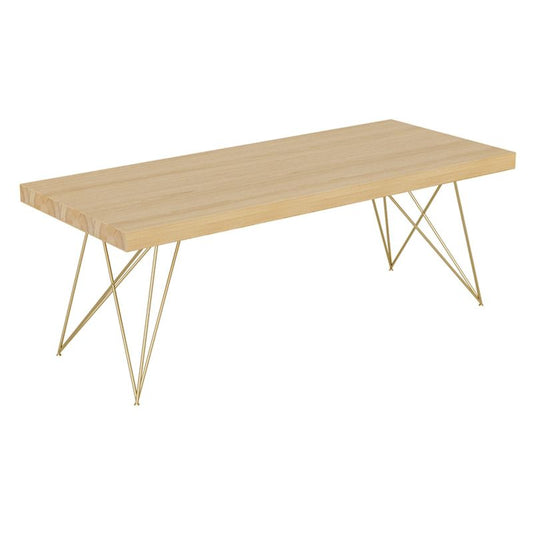 Mesa de trabajo de oficina escritura de escritura de lujo de madera maciza de forma rectangular