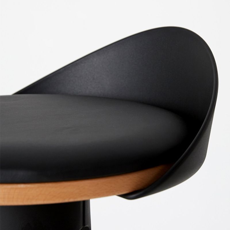 Contemporary Counter Height Stools with Low Back for Living Room