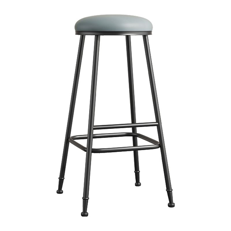 Scandinavian Backless Footrest Barstool Matte Finish Upholstered Home Stool Clearhalo 'Bar Furniture' 'Bar Stools' 'bar_stools' 'furn' 'furn_bar_stools' 'Furniture' 'furniture_bar_stools' 'Kitchen & Dining Furniture' 1200x1200_59d130a7-8208-479c-8852-765ed9a286f3