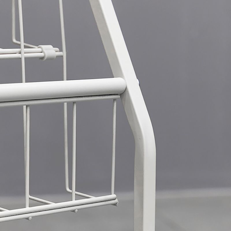 Contemporary Metal Bookshelf White Ladder Book Shelf for Home Office 14.6" Wide Clearhalo 'Bookcases' 'furn' 'furn_bookcases' 'Furniture' 'Office Furniture' 1200x1200_59d265bd-6ffd-4fec-b116-6f6699ea0d07