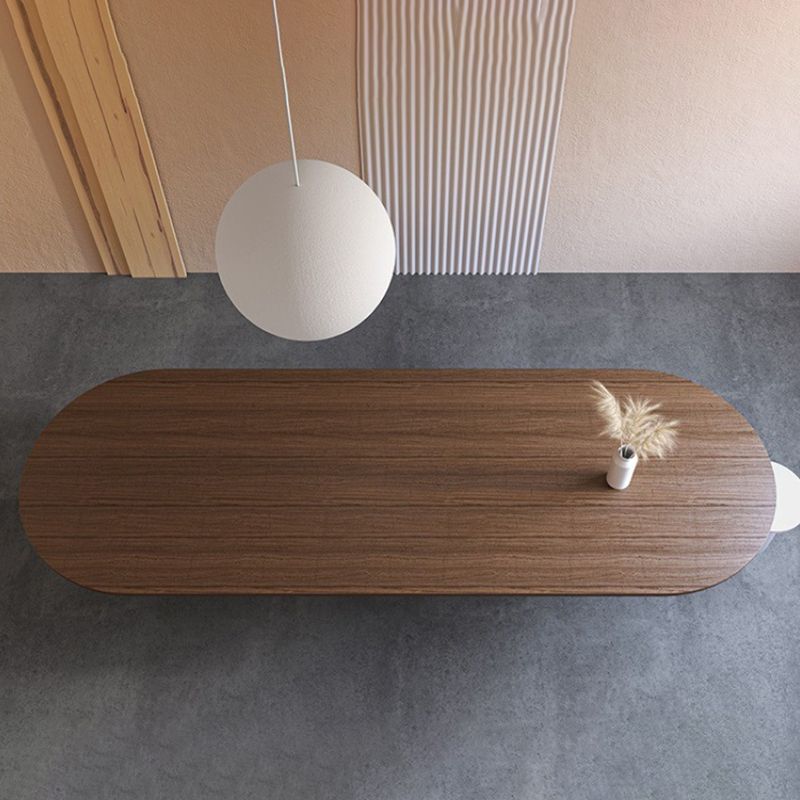 Modern Oval Shape Office Desks Wooden Task Desk with 2 Legs for Office Clearhalo 'furn' 'furn_office_desk' 'Furniture' 'Office Desks' 'Office Furniture' 'office_desk' 1200x1200_59d396bb-f409-401b-a043-408f146610a3