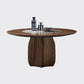 Ash Wood Round Dining Table Brown Convertible Pedestal Room Kitchen Table
