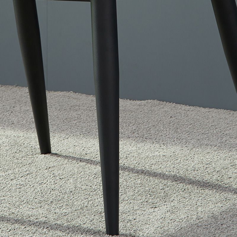 Silla de comedor contemporánea de metal acabado metálico silla lateral del ala