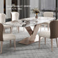 Metal Modern Rectangular Dining Table Sintered Stone Dining Table with Pedestal Base Clearhalo ' dining_table' 'Dining Tables & Seating' 'Dining Tables' 'furn' 'furn_dining_table' 'Furniture' 'furniture_dining_table' 'Kitchen & Dining Furniture' 'kitchen&dining_furn' 'kitchen' 'kitchen_dining_table' 1200x1200_59d4c005-fcd2-4ce4-80cb-51135fdad2d7