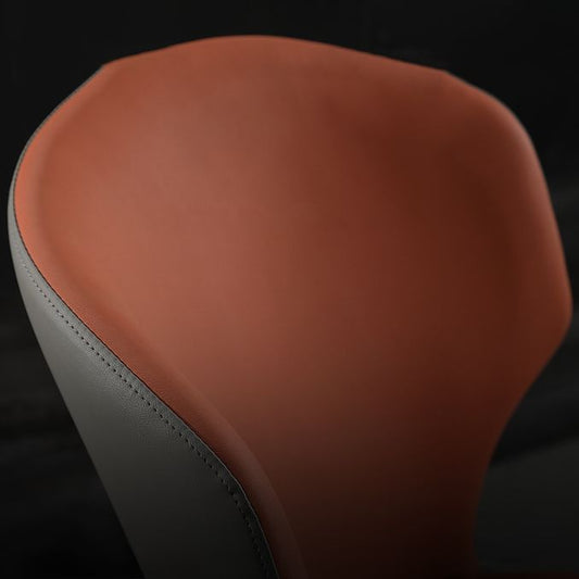 Modern Restaurant Leather Side Chair Matte Finish Wingback Dining Chair