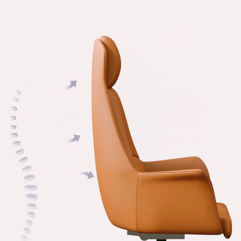 High Back Executive Office Chair Modern Faux Leather Task Chair with Swivel Clearhalo 'furn' 'furn_office_chair' 'Furniture' 'Office Chairs' 'Office Furniture' 'office_chair' 1200x1200_59d76977-083e-4c17-bbbb-504d95934056