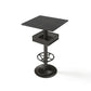 Industrial Style Bar Height Table Cafe Bar Dining Table with Storage Clearhalo 'Bar Furniture' 'Bar Tables' 'bar_tables' 'furn' 'furn_bar_tables' 'Furniture' 'Kitchen & Dining Furniture' 1200x1200_59d7c731-93cb-4919-b212-b66640ccaaf9