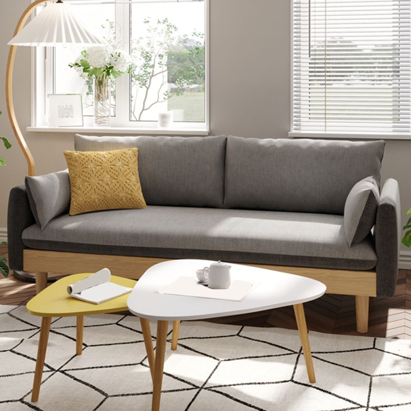 Living Room Fabric Loveseat Cushion Back Settee with Square Arms Clearhalo 'furn' 'furn_sofas' 'Furniture' 'furniture_sofas' 'Living Room Furniture' 'Sofa' 'sofas' 1200x1200_59d7ee43-fb50-4d59-92a2-5a1e5880c5a6