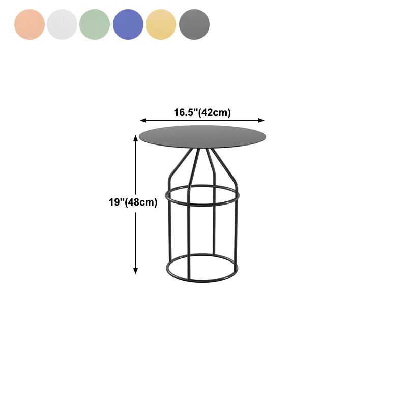 Frame Shaped Base Design Cocktail Table Multi-color Selection of Metal Round Coffee Table Clearhalo 'Coffee & Accent Tables' 'Coffee Tables' 'coffee_tables' 'furn' 'furn_coffee_tables' 'Furniture' 'furniture_coffee_tables' 'Living Room Furniture' 1200x1200_59d8c36e-5b46-45d1-9f25-6ab5d033c96d