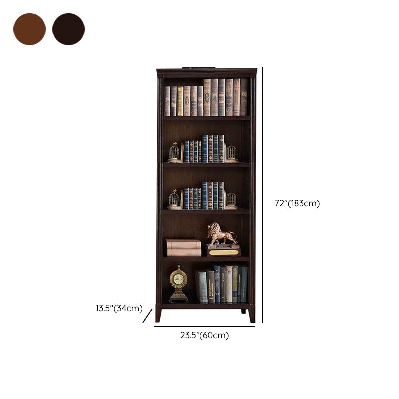 Contemporary Closed Back Standard Bookshelf Wooden Bookcase for Study Room Clearhalo 'Bookcases' 'furn' 'furn_bookcases' 'Furniture' 'Office Furniture' 1200x1200_59da1a70-fbee-4b66-9437-33bad4cf319c