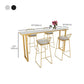 Glam Rectangle Bar Table Faux Marble Trestle Base Bistro Bar Desk Clearhalo 'Bar Furniture' 'Bar Tables' 'bar_tables' 'furn' 'furn_bar_tables' 'Furniture' 'Kitchen & Dining Furniture' 1200x1200_59db8e9f-bdd2-4d81-9132-e3b01ba8dd71