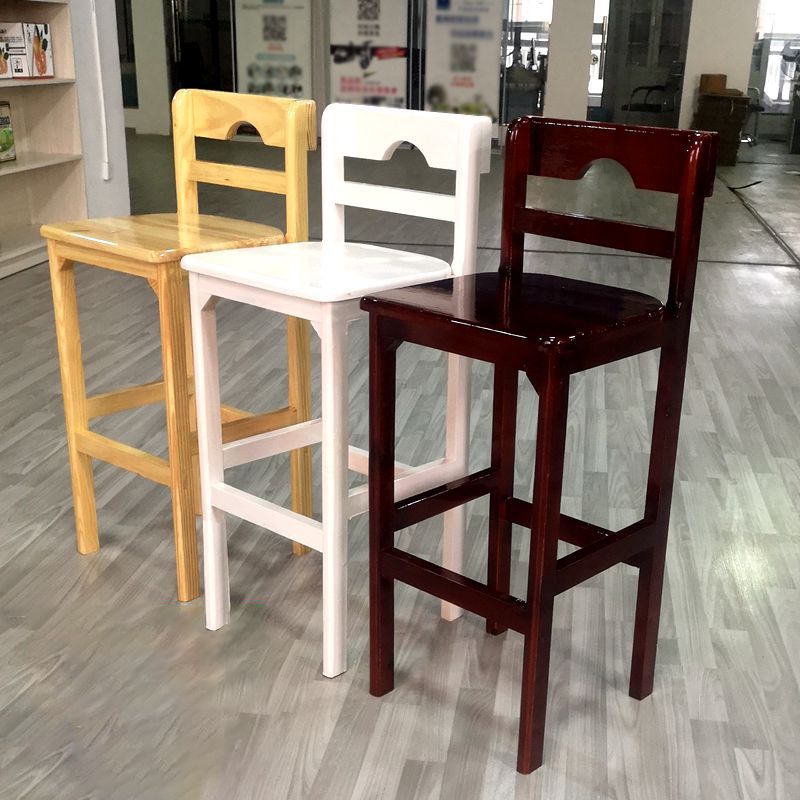 Contemporary Solid Wood Bar Stool Bristol Barstools with Footrest and Low Back Clearhalo 'Bar Furniture' 'Bar Stools' 'bar_stools' 'furn' 'furn_bar_stools' 'furniture_bar_stools' 'Kitchen & Dining Furniture' 'kitchen&dining_furn' 'kitchen' 'kitchen_furn' Furniture' 1200x1200_59dc310a-6d25-46d0-b6b7-1682a754ec83