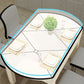 Table à manger extensible de bureau en verre moderne, base en chêne pour salle à manger