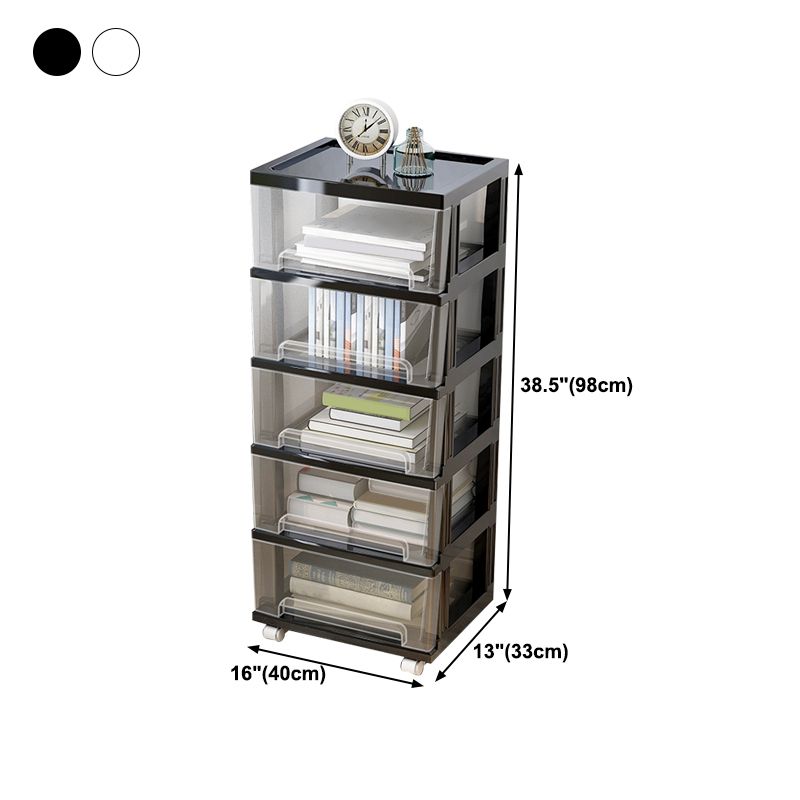 Libreria in stile moderno chiusura della libreria di plastica per l'home office