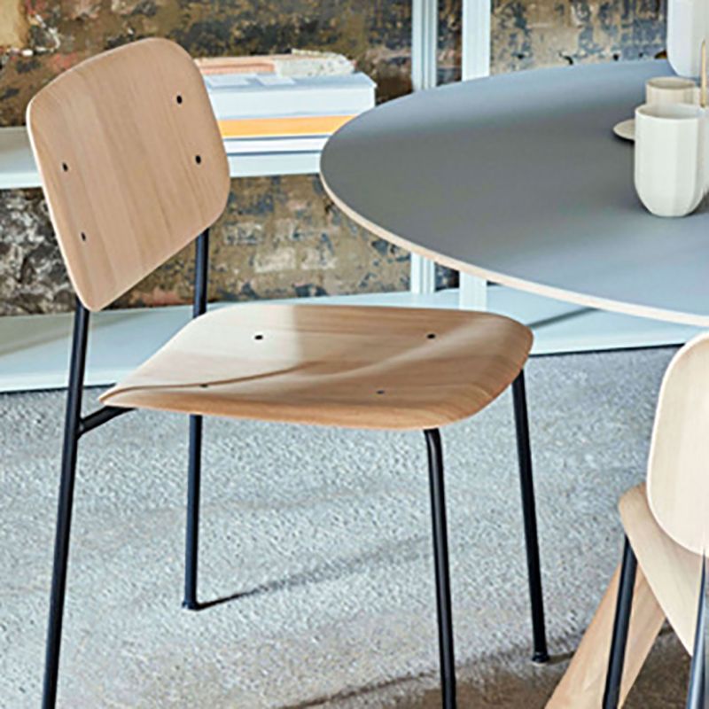 Industrial Indoor Side Chair Wood Open Back with Metal Legs Dining Room Chair Clearhalo ' kitchen&dining_furn' 'Dining Chairs' 'Dining Tables & Seating' 'dining_chair' 'furn' 'furn_dining_chair' 'Furniture' 'furniture_dining_chair' 'Kitchen & Dining Furniture' 'kitchen' 1200x1200_59de671e-2a99-4e07-ae29-84dac993cb5f