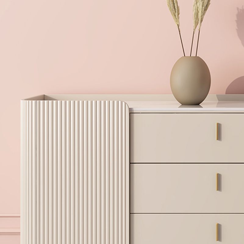 Rectangle Sintered Stone Sideboard Cabinet Luxury Home Side Board with Drawers and Doors Clearhalo 'buffet_sideboard' 'Buffets & Sideboards' 'furn' 'furn_buffet_sideboard' 'Furniture' 'Kitchen & Dining Furniture' 1200x1200_59df50d3-3394-4538-85d0-71135480850c