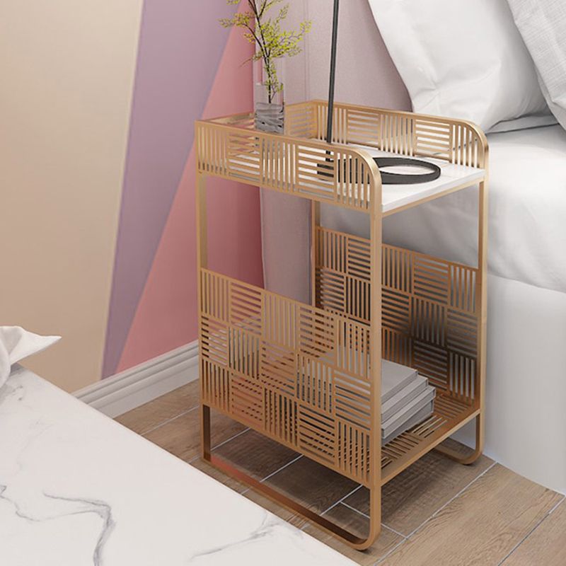 19,69 "Grand Stone / Fer Standtand Contemporain 1 - Stand de nuit d'étagère