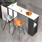 Table de comptoir de bar en pierre industrielle Table de comptoir de bar rectangulaire avec pieds en métal pour la cuisine