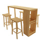 Glam 1/5 Pieces Bar Table Set Rectangle Wood Counter Table for Kitchen Clearhalo 'Bar Furniture' 'furn' 'furn_home_bar_bar_sets' 'Furniture' 'Home Bars & Bar Sets' 'home_bar_bar_sets' 'Kitchen & Dining Furniture' 1200x1200_59e134b7-a4cb-4df1-9768-4a77210cf923