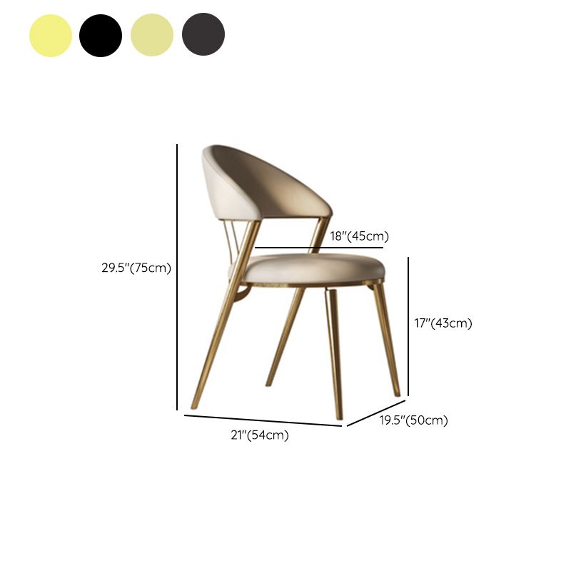Upholstered Side Chair Nordic Style Open Back Armless Chair in Grey Clearhalo 'Dining Chairs' 'Dining Tables & Seating' 'dining_chair' 'furn' 'furn_dining_chair' 'Furniture' 'Kitchen & Dining Furniture' 1200x1200_59e39d7a-8da4-4345-abc1-f35fe6559569