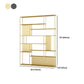 Metal and Wood Shelf Open Etagere Shelf Bookcase for Bedroom