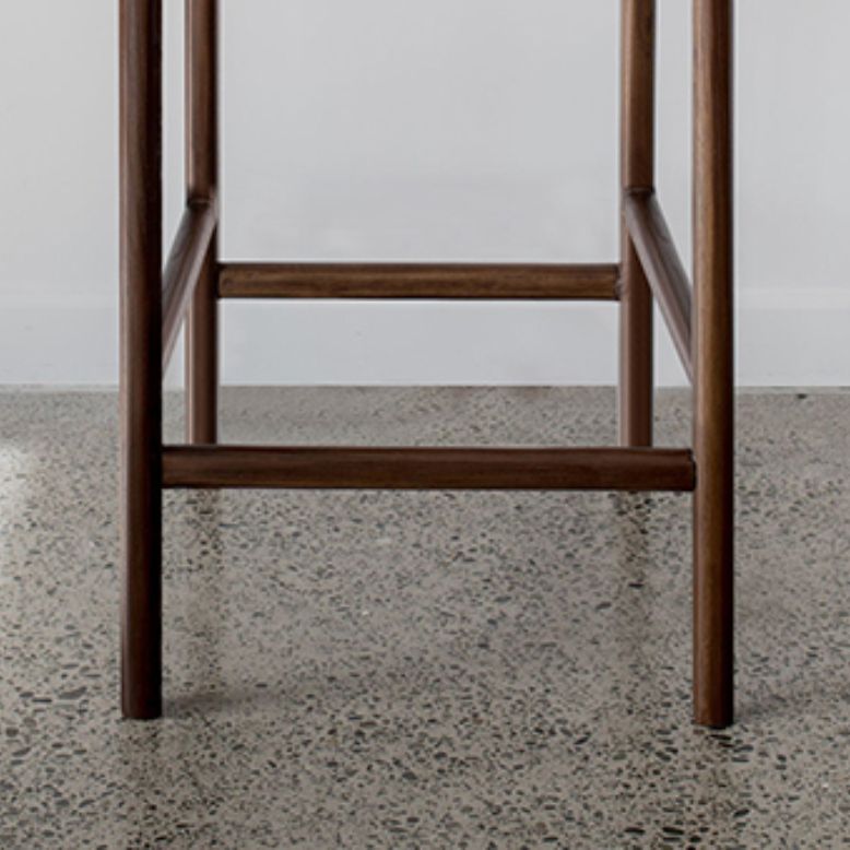 Tabouret de bar en faux cuir contemporain 37,4 pouces avec base en bois massif