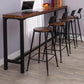Juego de comedor de Pub con caballete Industrial, juego de mesa de Bar rectangular de madera maciza de 1/2/5 piezas