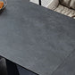 Contemporaneo 1/4/5 pezzi sala da pranzo set mobili rettangolo di pietra in nero