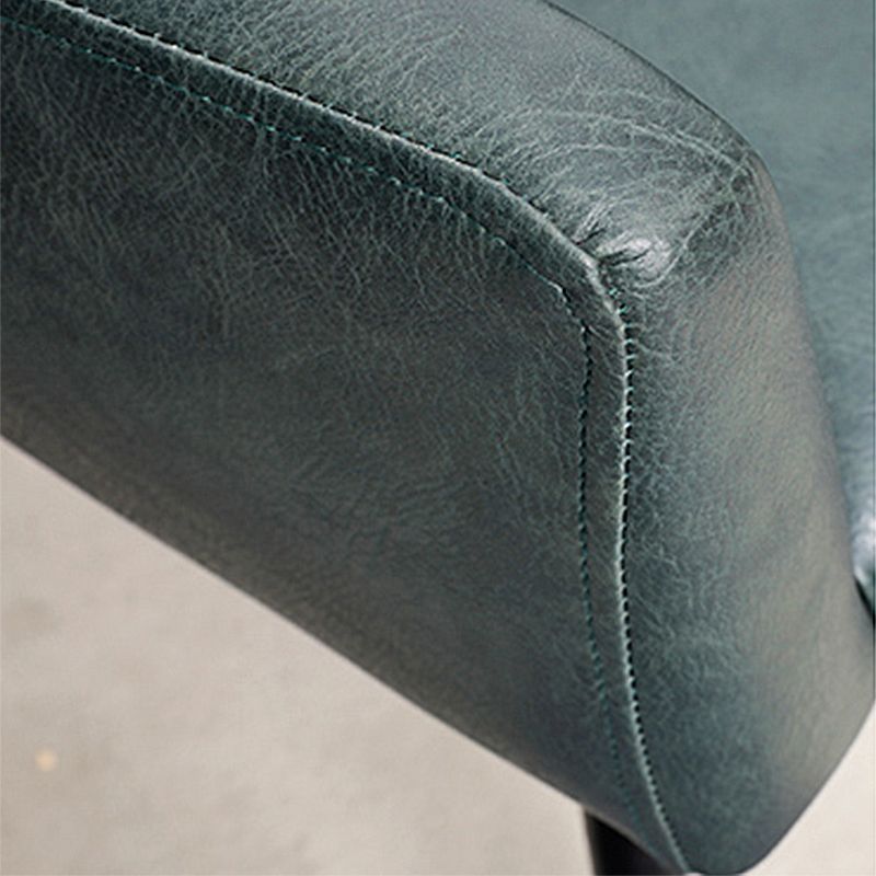 Contemporary Metal Dining Room Chair Faux Leather Single Dining Arm Chair Clearhalo ' kitchen&dining_furn' 'Dining Chairs' 'Dining Tables & Seating' 'dining_chair' 'furn' 'furn_dining_chair' 'Furniture' 'furniture_dining_chair' 'Kitchen & Dining Furniture' 'kitchen' 1200x1200_59e95daf-25d8-4420-82d7-42f120458abe