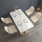 Metal Contemporary Rectangle Dining Table Sintered Stone Table for Kitchen and Dining Room Clearhalo ' dining_table' 'Dining Tables & Seating' 'Dining Tables' 'furn' 'furn_dining_table' 'Furniture' 'furniture_dining_table' 'Kitchen & Dining Furniture' 'kitchen&dining_furn' 'kitchen' 'kitchen_dining_table' 1200x1200_59ec1ad9-4152-4289-97d2-d991b88b24e6