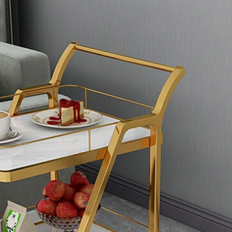 Table de préparation à la maison moderne de stockage ouvert Home Dining Table de préparation