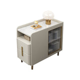 グラムアクセントテーブルナイトスタンドストーンナイトスタンド2つの引き出しが付いています