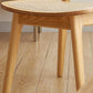 Rubber Wood Armless Dining Chairs Scandinavian Open Back Dining Side Chair