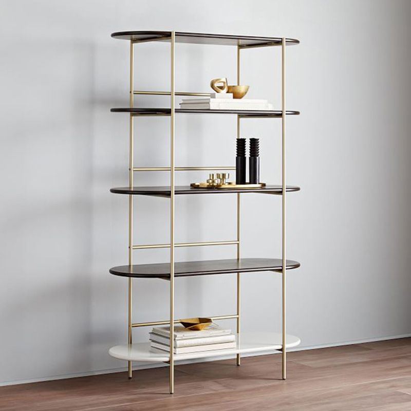 Modern Style Bookcase Metal Frame Open Back Bookshelf for Office Use Clearhalo 'Bookcases' 'furn' 'furn_bookcases' 'Furniture' 'Office Furniture' 1200x1200_59f049c2-31d8-4a5f-b4ab-48cf3d8a9b3d