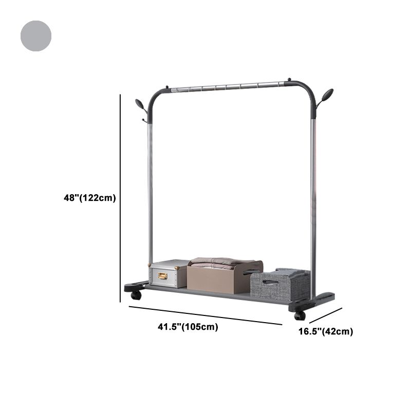 Métal de rack de manteau contemporain Aucun crochet pénible inclus