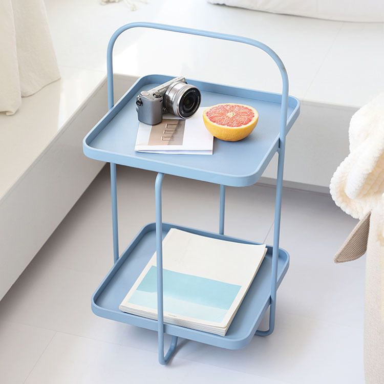 Square End Side Table X-base End Table with Shelves and Tray Top Clearhalo 'Coffee & Accent Tables' 'End & Side Tables' 'end_side_tables' 'furn' 'furn_end_side_tables' 'Furniture' 'Living Room Furniture' 1200x1200_59f2f10f-7b85-4e7f-92e4-b4f7ded971b5