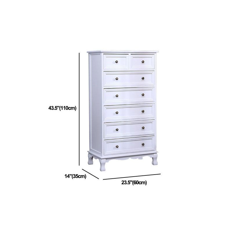 American Traditional Style Wooden Storage Chest Dresser Bedroom Storage Chest