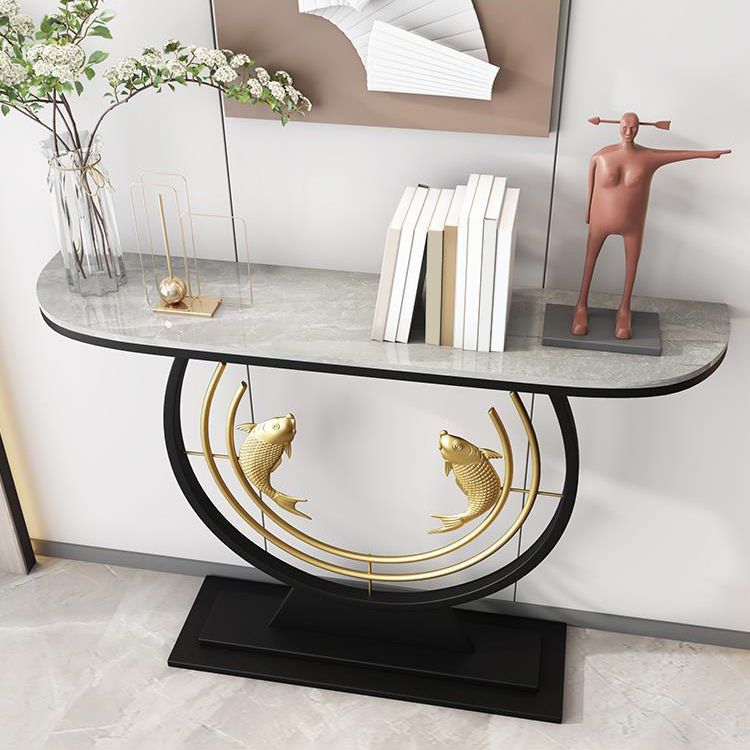 Tavolo da divano console glam tavolo con console mezzaluna antica finitura