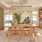 Natural Finish Pine Wood Dinette Table Traditional Luxury Rectangle Dining Table
