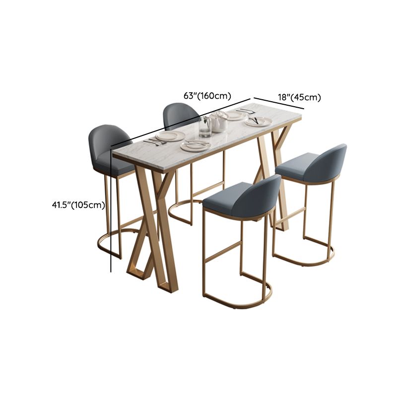 Set tavolo e sgabello da bar 1/3/5 pezzi, glamour e rettangolare per sala da pranzo