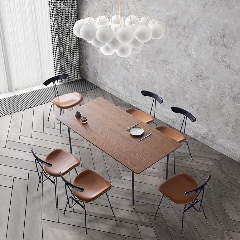 Traditional Luxury Style Dining Table Brown Rectangle Solid Wood Table with 4 Legs Clearhalo ' dining_table' 'Dining Tables & Seating' 'Dining Tables' 'furn' 'furn_dining_table' 'Furniture' 'furniture_dining_table' 'Kitchen & Dining Furniture' 'kitchen&dining_furn' 'kitchen' 'kitchen_dining_table' 1200x1200_59fcd977-3abc-42f2-be3d-a0bbc6610096