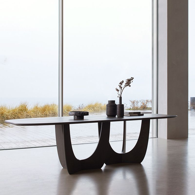 Modern Pine Wood Table for Restaurant Rectangle Kitchen Table with Double Pedestal Clearhalo ' dining_table' 'Dining Tables & Seating' 'Dining Tables' 'furn' 'furn_dining_table' 'Furniture' 'furniture_dining_table' 'Kitchen & Dining Furniture' 'kitchen&dining_furn' 'kitchen' 'kitchen_dining_table' 1200x1200_59fd0769-5918-4d0c-8e93-f696458a2623