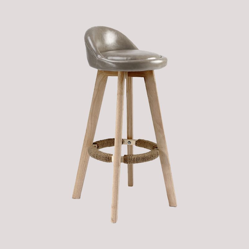 27.56" Wood Scandinavian Kitchen Dining Room Armless Stool Low Back Bar Stool Clearhalo 'Bar Furniture' 'Bar Stools' 'bar_stools' 'furn' 'furn_bar_stools' 'Furniture' 'furniture_bar_stools' 'Kitchen & Dining Furniture' 1200x1200_59fee420-faa6-4f6f-aa02-0b5dda6c9d30