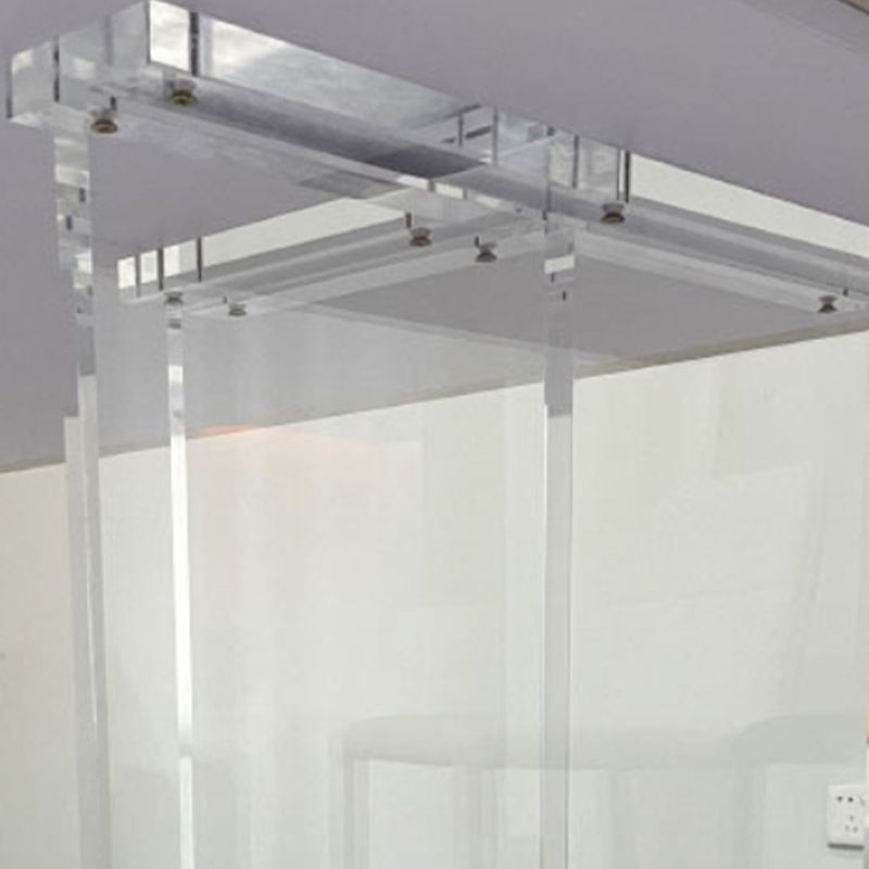 Rectangle Table à manger de base transparente